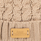 Aran Cable Knit Beanie Hat | Traditional Honeycomb Design