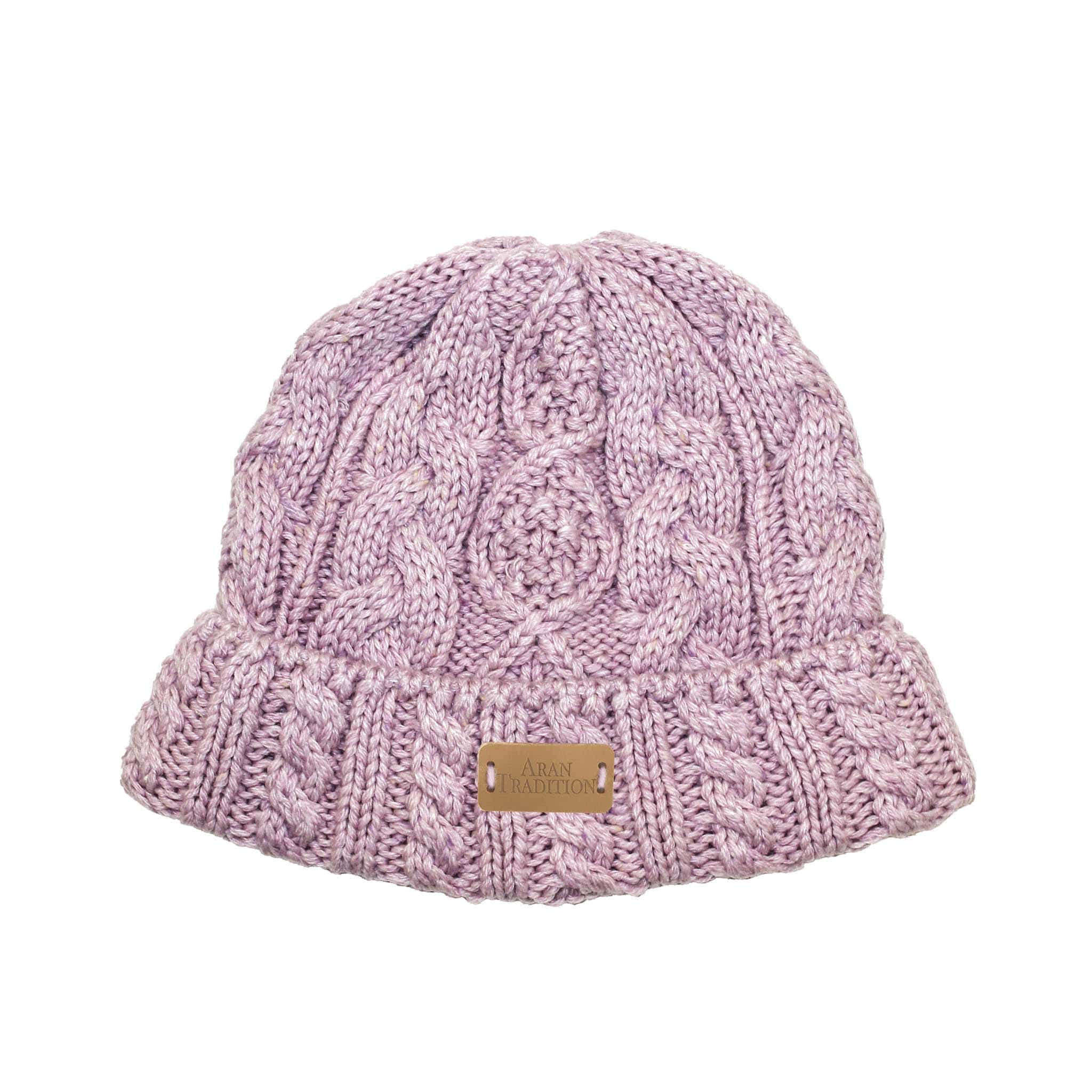 Experience Cozy Elegance with Aran Donegal Cable Turn up Beanie Hat