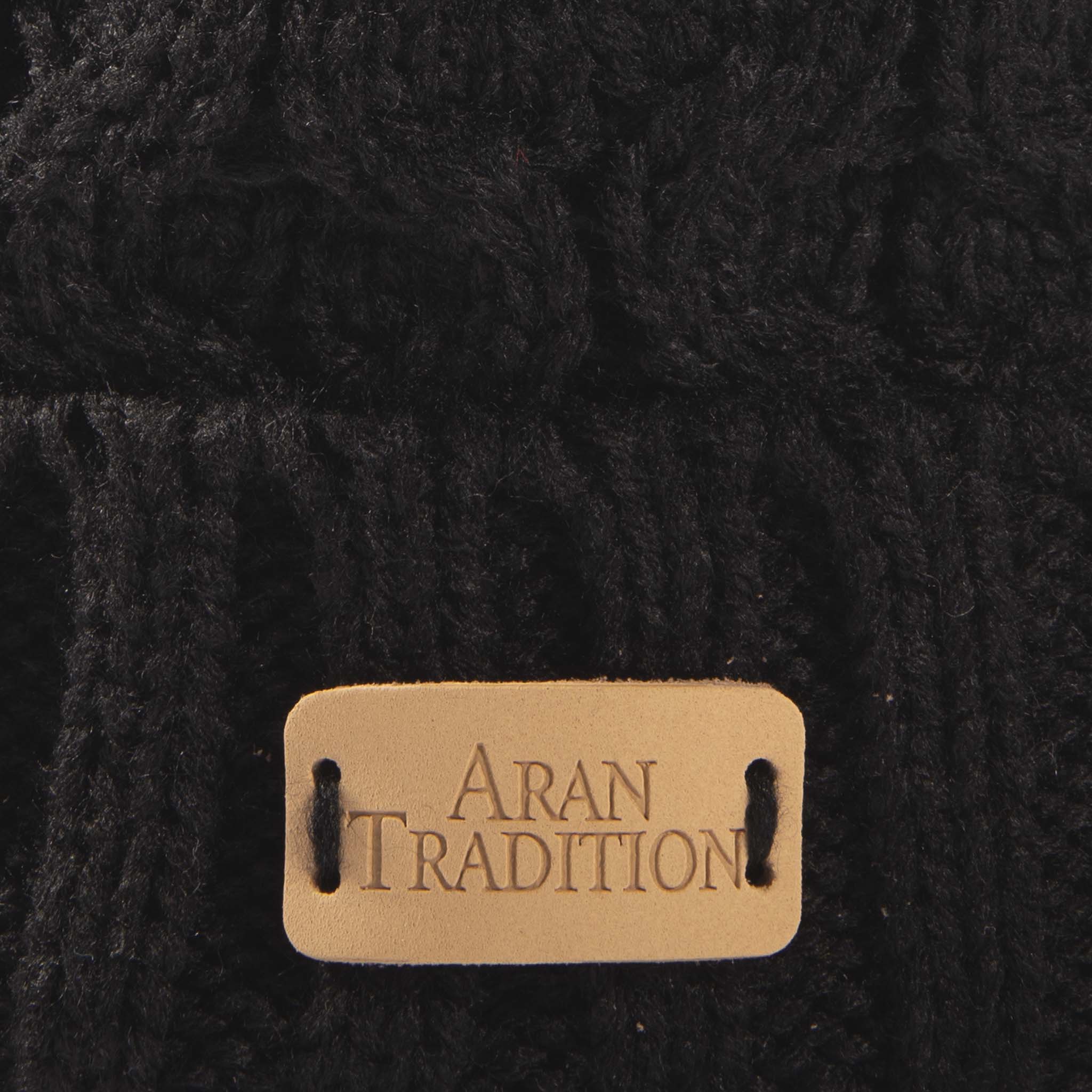 Aran Cable Knit Beanie Hat | Traditional Honeycomb Design