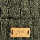 Aran Cable Knit Beanie Hat | Traditional Honeycomb Design