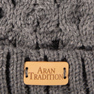 Aran Cable Knit Beanie Hat | Traditional Honeycomb Design