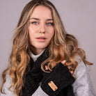 Aran Classic Cable Fingerless Gloves | Soft Cozy Knit Design