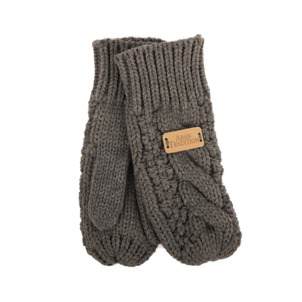 Stay Cozy & Chic with Aran Cable Knit Mittens | Diamond Cable Design