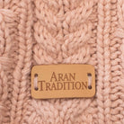 Blush pink Button Wrap Scarf close up label