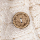 Cream Button Wrap Scarf Close up