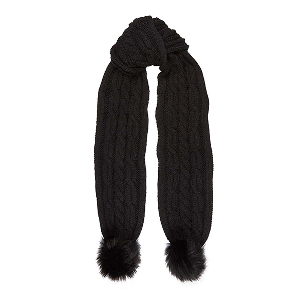 Black Colour Collection: Cable Knit Accessories for Winter